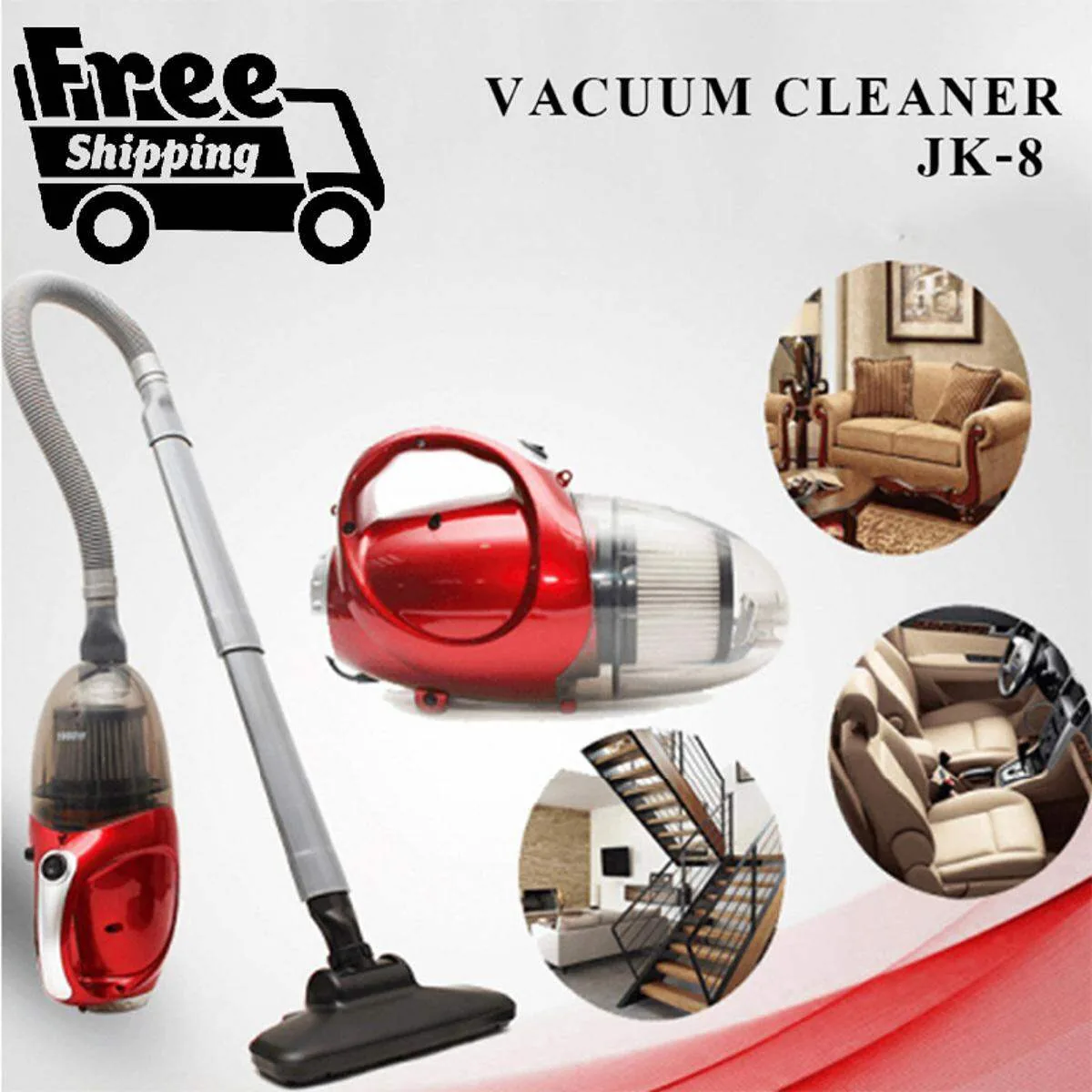 JK-8 1000W Portable Handheld & Canister Vacuum Cleaner – High Suction & Blower Dual Function image 3