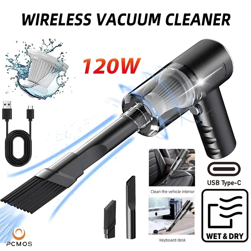 Wireless Mini Handheld Vacuum Cleaner with Built-in LED Light & Washable HEPA Filter (120W / 5500Pa) image 4