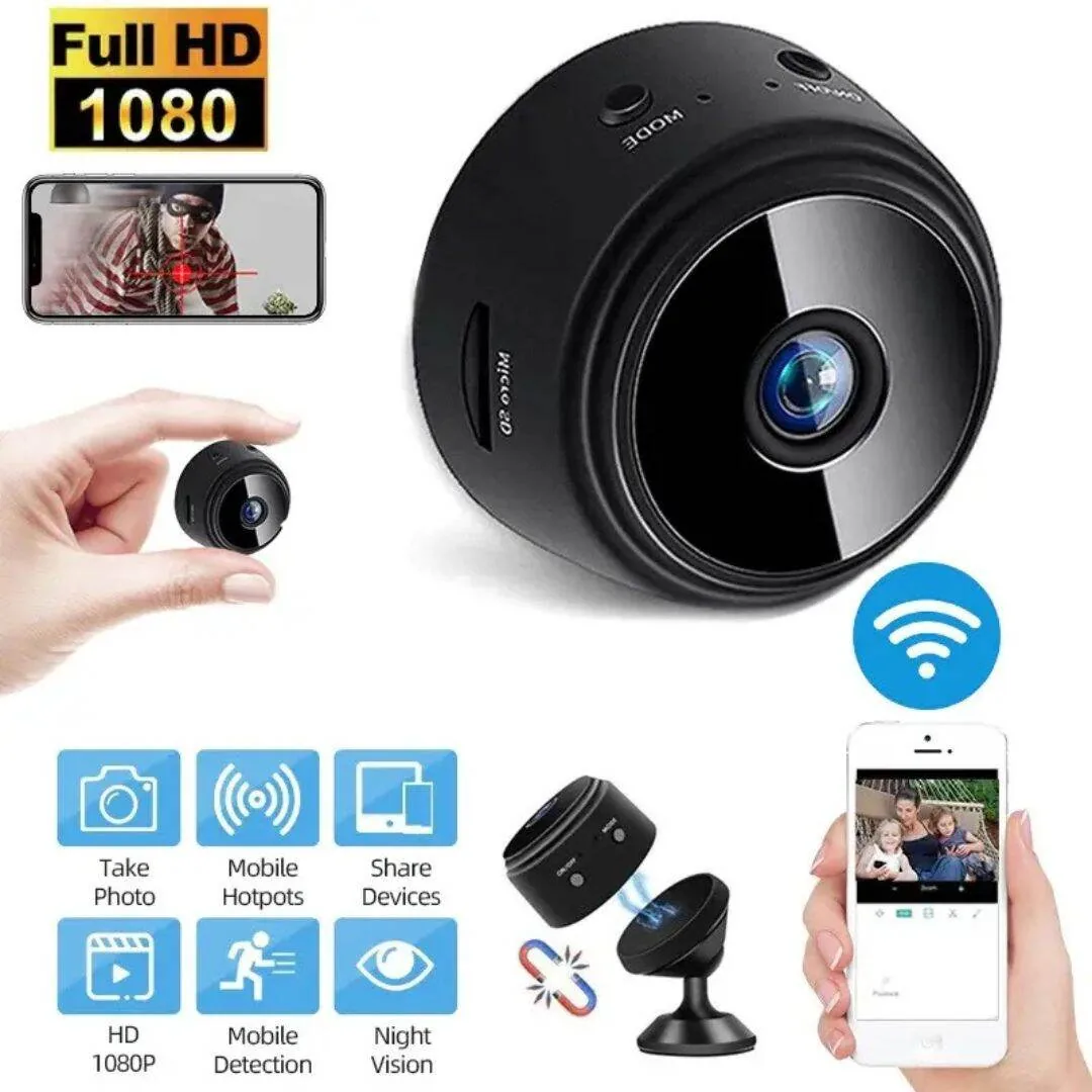 A9 Mini WiFi Camera 1080P Full HD Rechargeable Wireless Wireless IP Security Spy Camera with Night Vision & Motion Detection image 2