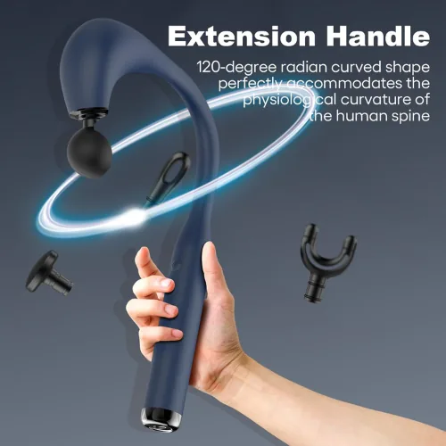 Extended Curved Percussion Massage Gun for Full Body & Back Relief image 4