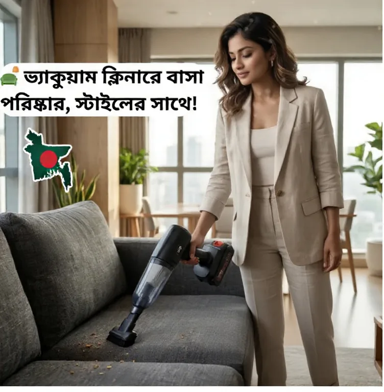 এআই স্মার্ট ওভারহিট প্রোটেকশন চিপ সহ ২-ইন-১ হাই পাওয়ার কর্ডলেস ভ্যাকুয়াম ক্লিনার এবং এয়ার ব্লোয়ার গাড়ি, বাসা, অফিস এবং কীবোর্ডের জন্য পোর্টেবল রিচার্জেবল হ্যান্ডহেল্ড ক্লিনার image 3