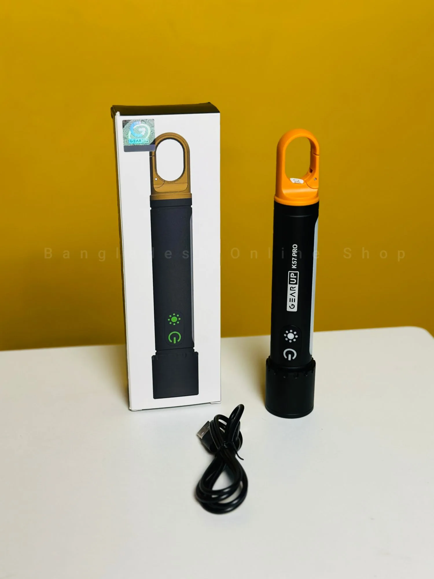 GEAR UP K57 PRO Rechargeable Strong Light Flashlight – Dual Light Source, Telescopic Zoom & 9 Light Modes image 2