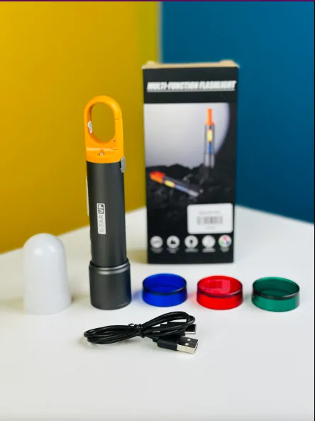 GearUP K57 Rechargeable Multi-Function LED Flashlight with COB Side Light & Color Filters image 4
