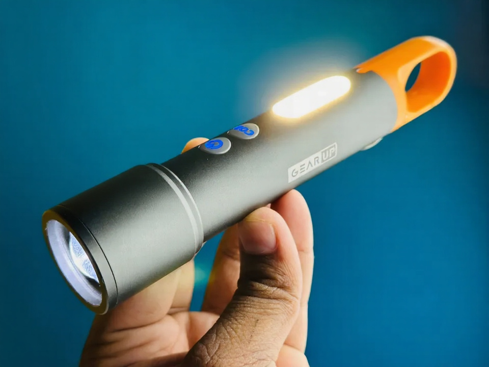 GearUP K57 Rechargeable Multi-Function LED Flashlight with COB Side Light & Color Filters image 5